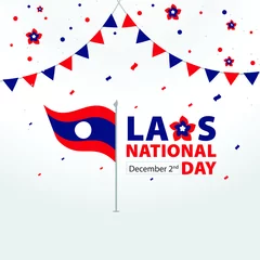 Fotobehang Laos National Day template design vector © Mayko
