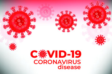 Coronavirus covid-19 pandemic infection spreading background design