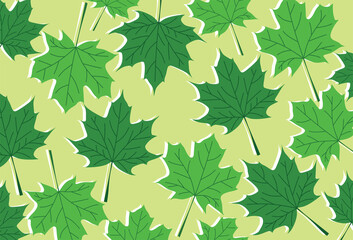 Simple background with maple leaves pattern