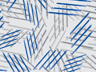 Abstract background with blue and grey striped sketch lines pattern and some copy space area