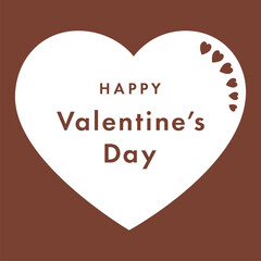 ハートマークとHappyValentine’sDayの文字