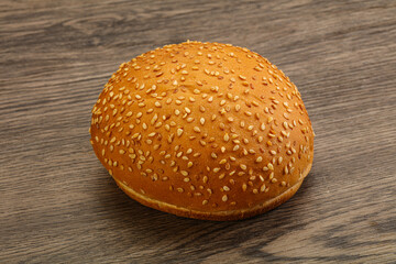 Burger bun with sesame seeds
