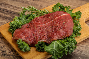 Raw beef steak for grill