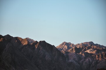 sunset in the mountains