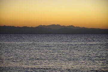 sunset over the river