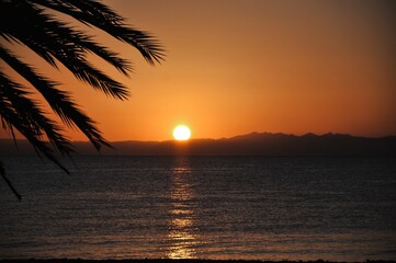 sunset on the beach