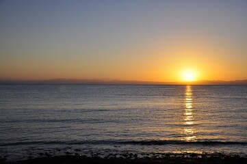 sunset over the sea