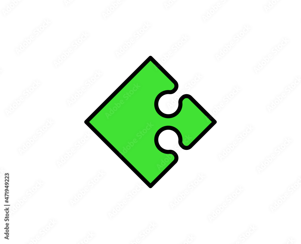 Poster puzzle line icon. high quality outline symbol for web design or mobile app. thin line sign for desig