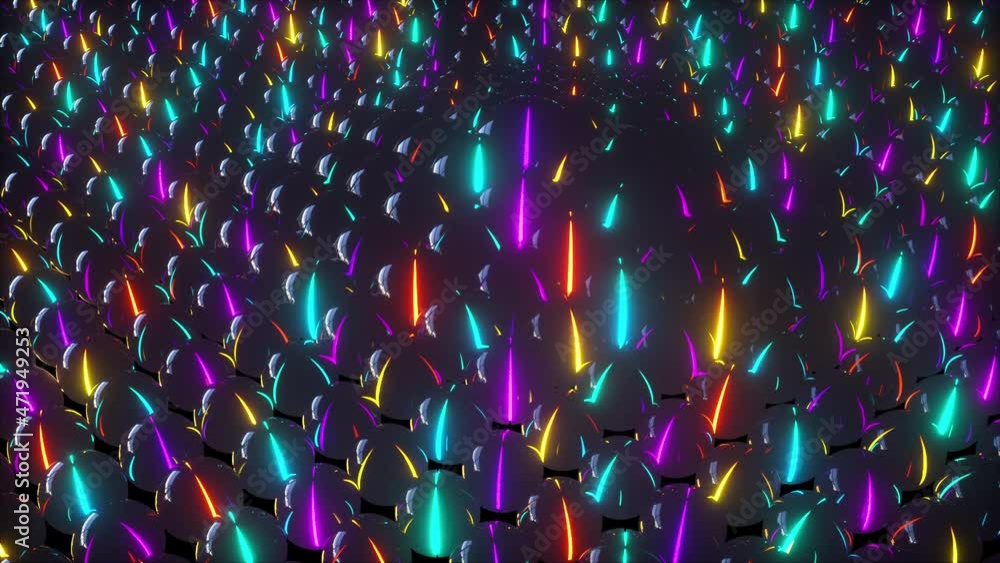 Poster fields of energy 3d render batteries accumulating plasma charges. planetary defense system with rows