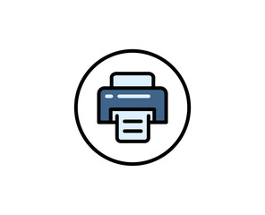 Fototapeta premium Printer line icon. Vector symbol in trendy flat style on white background. Office sing for design.