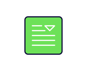 Menu flat icon. Thin line signs for design logo, visit card, etc. Single high-quality outline symbol for web design or mobile app. Sign outline pictogram.