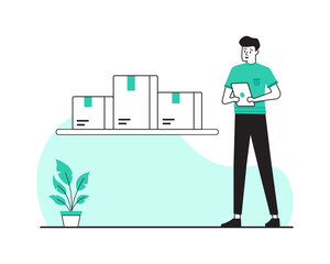 delivery service concept illustration vector
