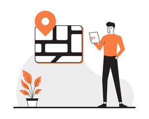 maps navigation concept illustration