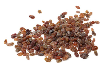 raisins on a white background 