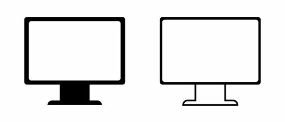 Device screen. Computer monitor. Vector on a white background.