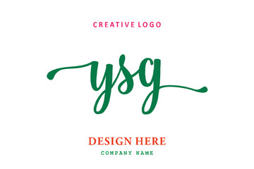 YSG lettering logo is simple, easy to understand and authoritative