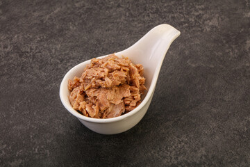 Canned tuna fillet for salad