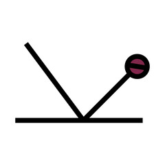 Cricket Ball Trajectory Icon