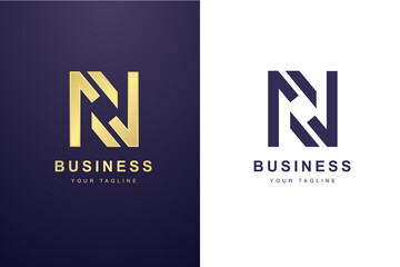 Initial Letter N Logo For Business or Media Company.