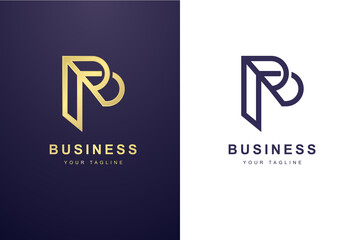 Initial Letter P Logo For Business or Media Company.
