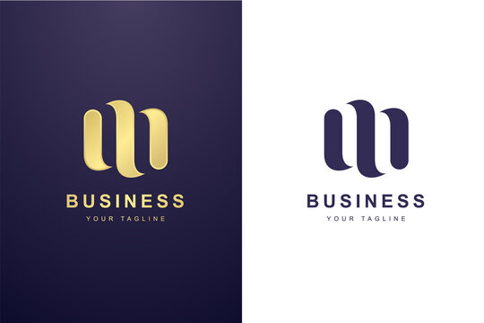 Initial Letter M Logo For Business or Media Company.