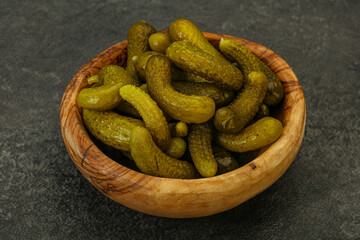 Fototapeta premium Pickled gherkin in the bowl