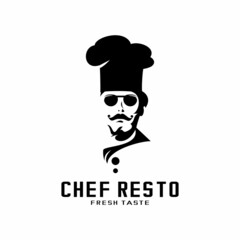 restaurant chef logo illustration vector