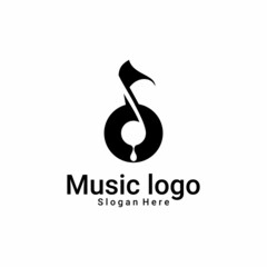 vector illustration of music logo, music studio, label, brand