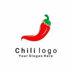 vector illustration of red chili logo, restaurant logo, market, shop