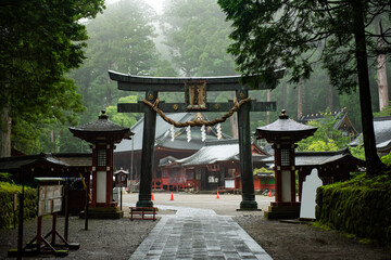 世界遺産　日光二荒山神社の鳥居 - Powered by Adobe