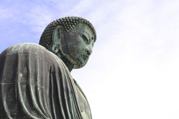 Bronze statue of the Great Buddha Daibutsu, Kotoku-in temple, Kamakura, Japan