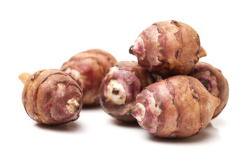 Jerusalem artichoke on a white background