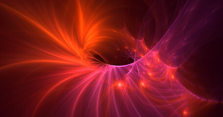 3D rendering abstract colorful fractal light background