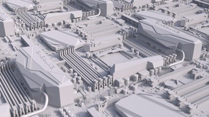 motherboard 3d render pattern