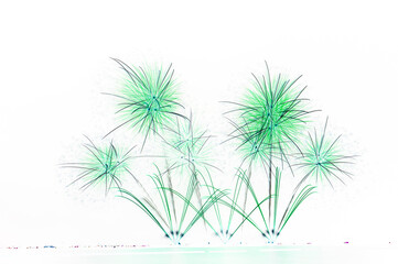Fototapeta na wymiar Illustration of beautiful fireworks on a white background.