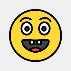 Nerd emoji icon vector illustration in filled line style, use for website mobile app presentation