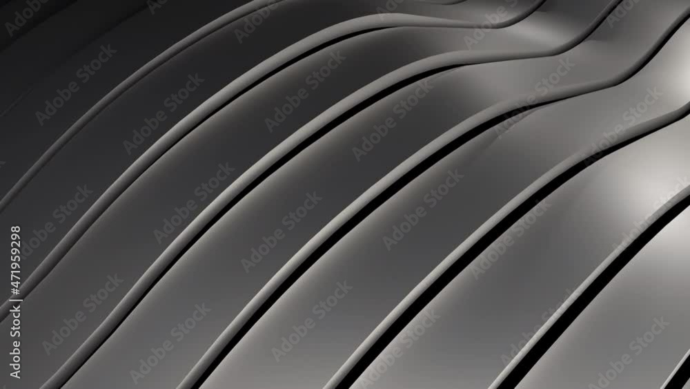 Poster modern 3d illustration of surface with many waving lines, computer generating abstract background