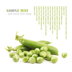 peas isolated on white
