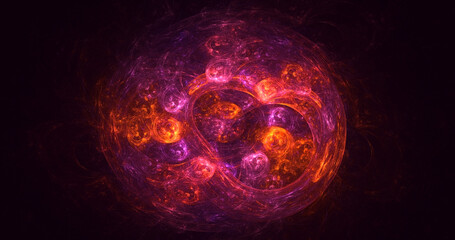 Fototapeta premium 3D rendering abstract colorful fractal light background