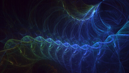 3D rendering abstract colorful fractal light background