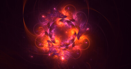 Obraz premium 3D rendering abstract multicolor fractal light background