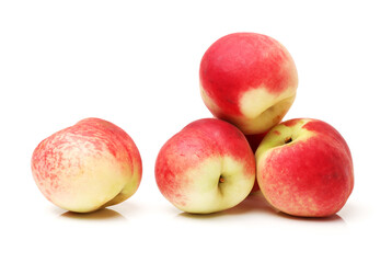 peaches  isolated on white background