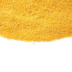 Millet on white background