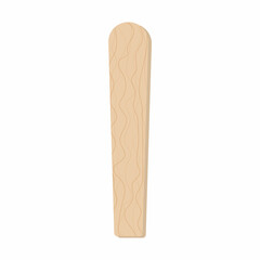 Ice cream wooden sticks flat vector illustrations set. Ecological material. Eco friendly food accesories isolated cliparts on white background. Medical wood tongue depressors collection