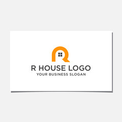 R HOUSE LOGO DESIGN VECTOR