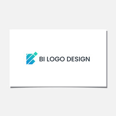 BI LETTER LOGO DESIGN VECTOR