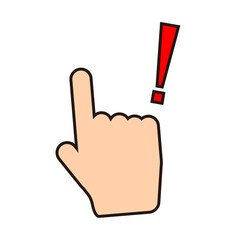 Finger and excrement mark icon. vector.