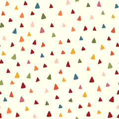 Seamless pattern with colorful triangles