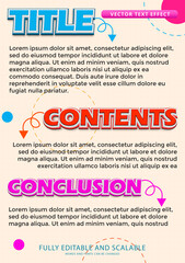 title text effect editable eps file