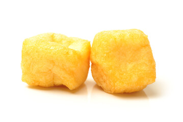 Tofu bubble on the white background 